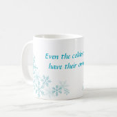 Mug Musique d'hiver de Noël bleue (Devant gauche)