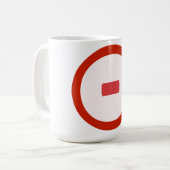 Mug Musique d'icône Moins rouge (Devant gauche)
