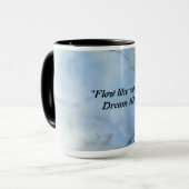 Mug Musique d'illusion d'aquarelle bleue (Devant gauche)