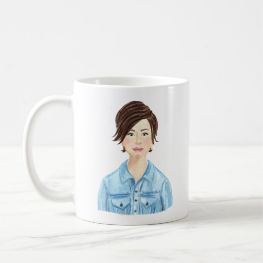 Mug Musique d'image aquarelle personnalisée (Gauche)