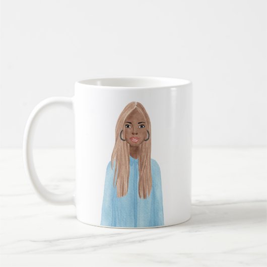 Mug Musique d'image aquarelle personnalisée (Gauche)