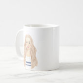 Mug Musique d'image aquarelle personnalisée (Devant gauche)