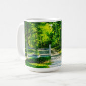 Mug Musique d'image de la nature de style rétro (Devant gauche)