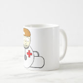 Mug Musique d'image vectorielle d'icône de docteur (Devant droit)