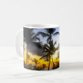Mug Musique d'impression à coucher de soleil tropical (Devant gauche)