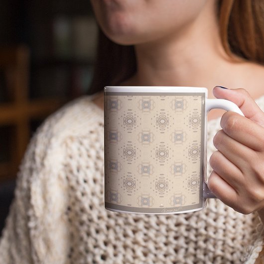 Mug Musique d'impression beige et Brown