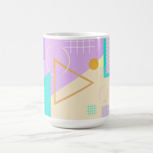 Mug Musique d'impression jaune géométrique (Centre)