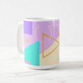 Mug Musique d'impression jaune géométrique (Devant gauche)