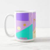 Mug Musique d'impression jaune géométrique (Gauche)