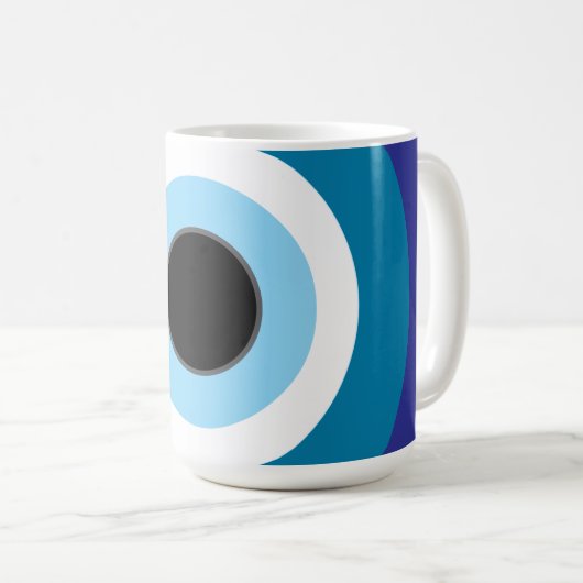 Mug Musique d'oeil bleu moderne (Devant droit)