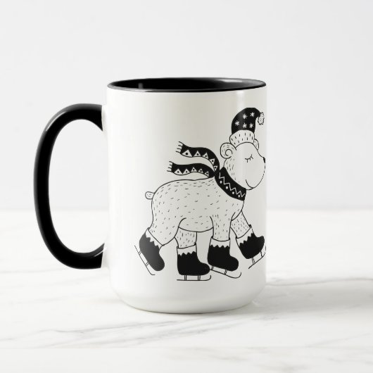 Mug Musique d'ours polaire d'hiver (Gauche)
