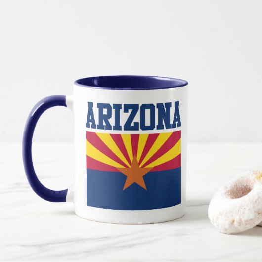 Mug Musique drapeau de l'État de l'Arizona (Avec donut)