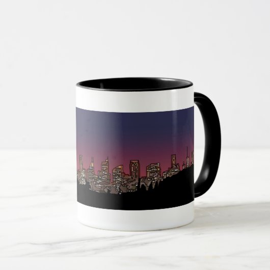 Mug Musique du coucher de soleil de Sydney (Devant droit)