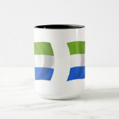 Mug Musique du drapeau de la Sierra Leone (Centre)