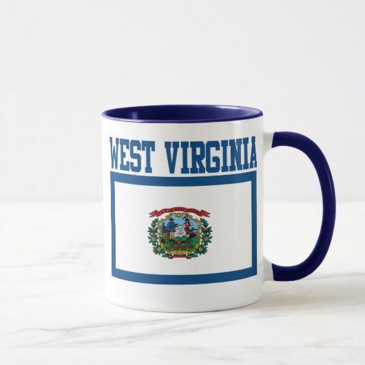 Mug Musique du drapeau de l'État de Virginie-Occidenta (Droite)