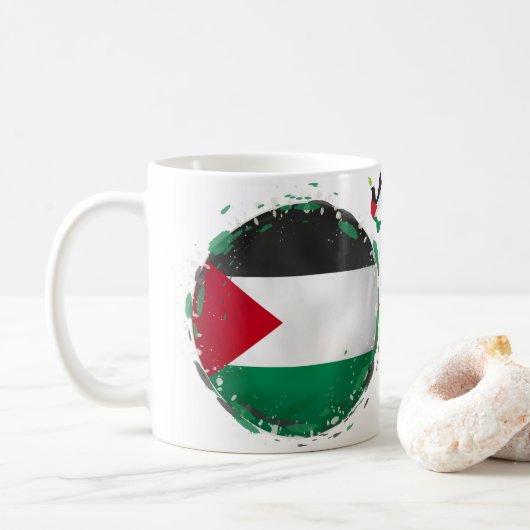 Mug Musique du drapeau palestinien (Avec donut)