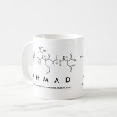 Mug Musique du nom du peptide Ahmad (Devant gauche)