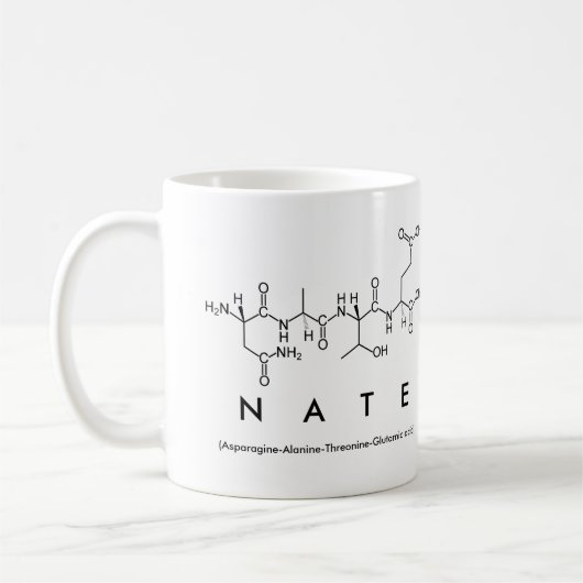 Mug Musique du nom du peptide nate (Gauche)