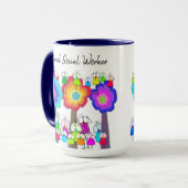 Mug Musique du travailleur social à la retraite (Devant gauche)