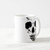 Mug Musique du visage crâne (Devant droit)