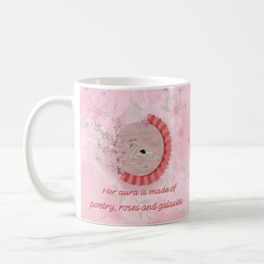 Mug Musique élégante de cygne (Gauche)