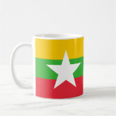 Mug Musique en céramique du drapeau du Myanmar (Gauche)