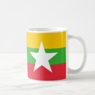 Mug Musique en céramique du drapeau du Myanmar