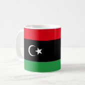 Mug Musique en céramique du drapeau libyen (Devant gauche)