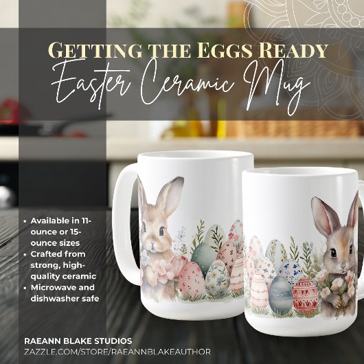 Mug Musique en céramique lapin de Pâques