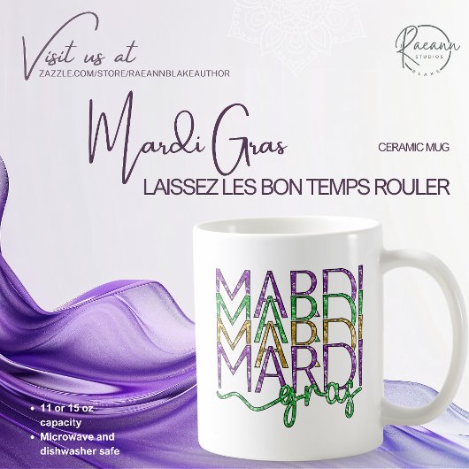 Mug Musique en céramique Mardi Gras