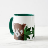Mug Musique en céramique Panda rouge (Devant gauche)