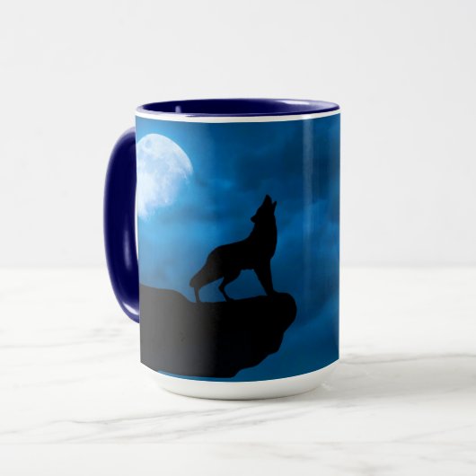 Mug Musique en céramique Wolfe de nuit (Devant gauche)