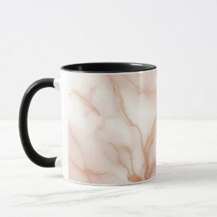 Mug Musique en marbre rose vif aux veines d'or