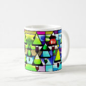 Mug Musique en verre de Noël Arbre (Devant droit)
