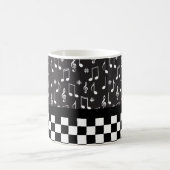 Mug Musique et damier noir et blanc (Centre)