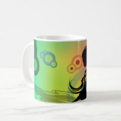 Mug Musique et rythme de femme Silhouette (Devant gauche)
