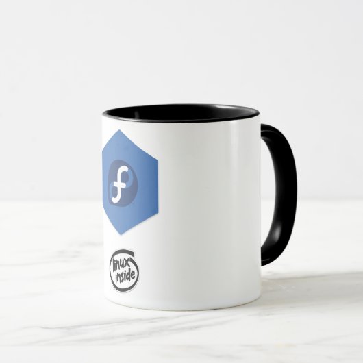Mug Musique Fedora Linux (Devant droit)