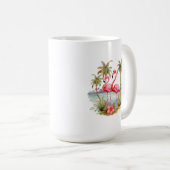 Mug Musique Flamant rose rose (Devant droit)