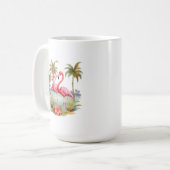 Mug Musique Flamant rose rose (Devant gauche)
