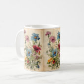 Mug Musique Fleur sauvage violet et bleu (Devant gauche)