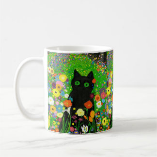 Mug Musique florale de Kitty noir