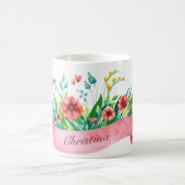 Mug Musique florale du ruban rouge (Centre)