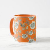 Mug Musique florale orange (Devant gauche)