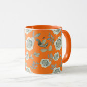 Mug Musique florale orange (Devant droit)