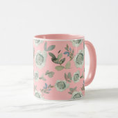 Mug Musique florale rose (Devant droit)