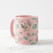 Mug Musique florale rose (Devant gauche)