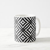 Mug Musique géométrique noire et blanche (Devant droit)