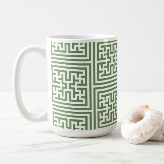Mug Musique géométrique verte (Avec donut)