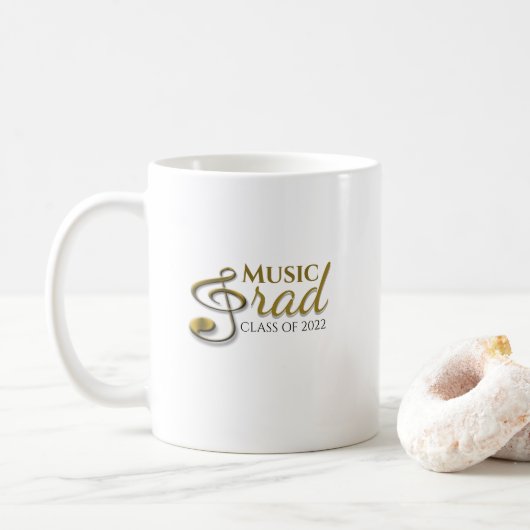 Mug Musique Grad Gold Treble Clé chanteur  (Avec donut)