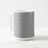 Mug Musique gris de la zone libre de l'ordinateur (Devant gauche)